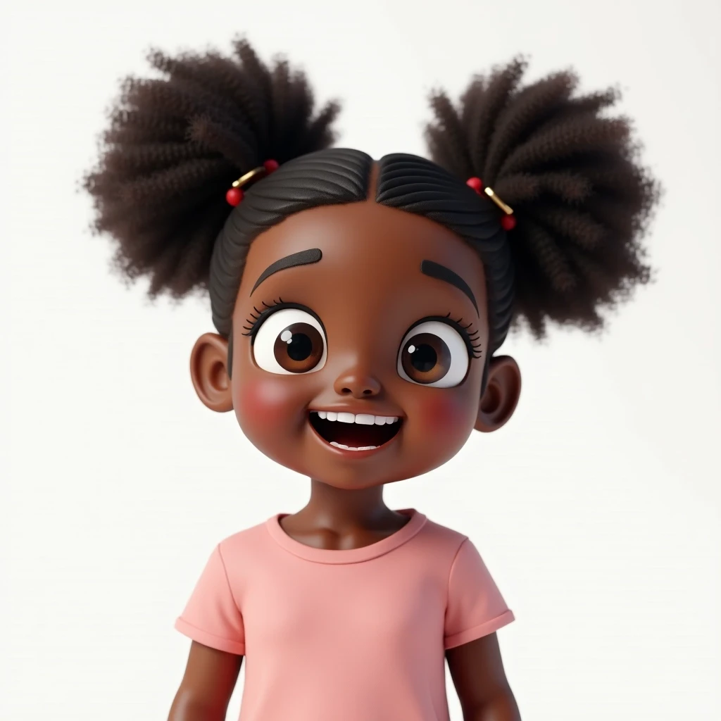 Petite fille noire entrain de sourire 